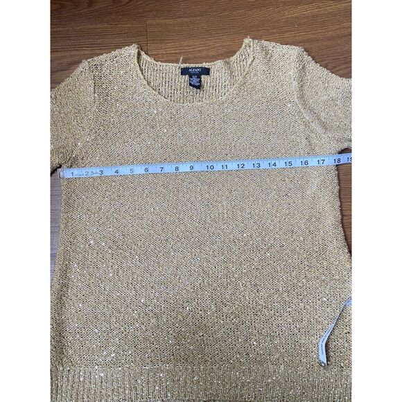 Brown Sequin Sweater Size S - Picture 4 of 6